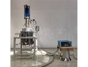 10L油浴電加熱電動吊桿升降鈦材反應(yīng)釜已完工發(fā)往重慶